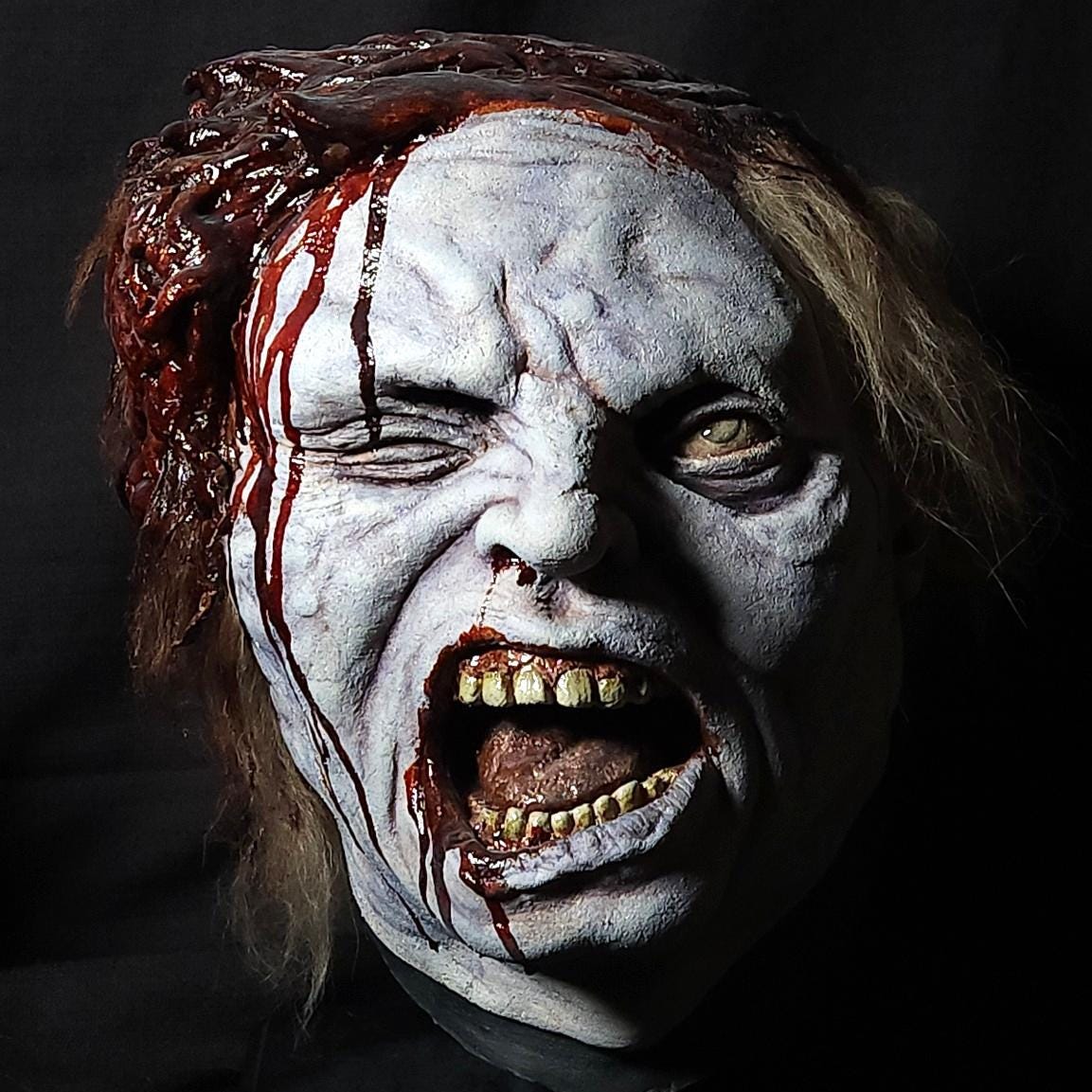 Chopped Latex Zombie Halloween 3/4 Mask