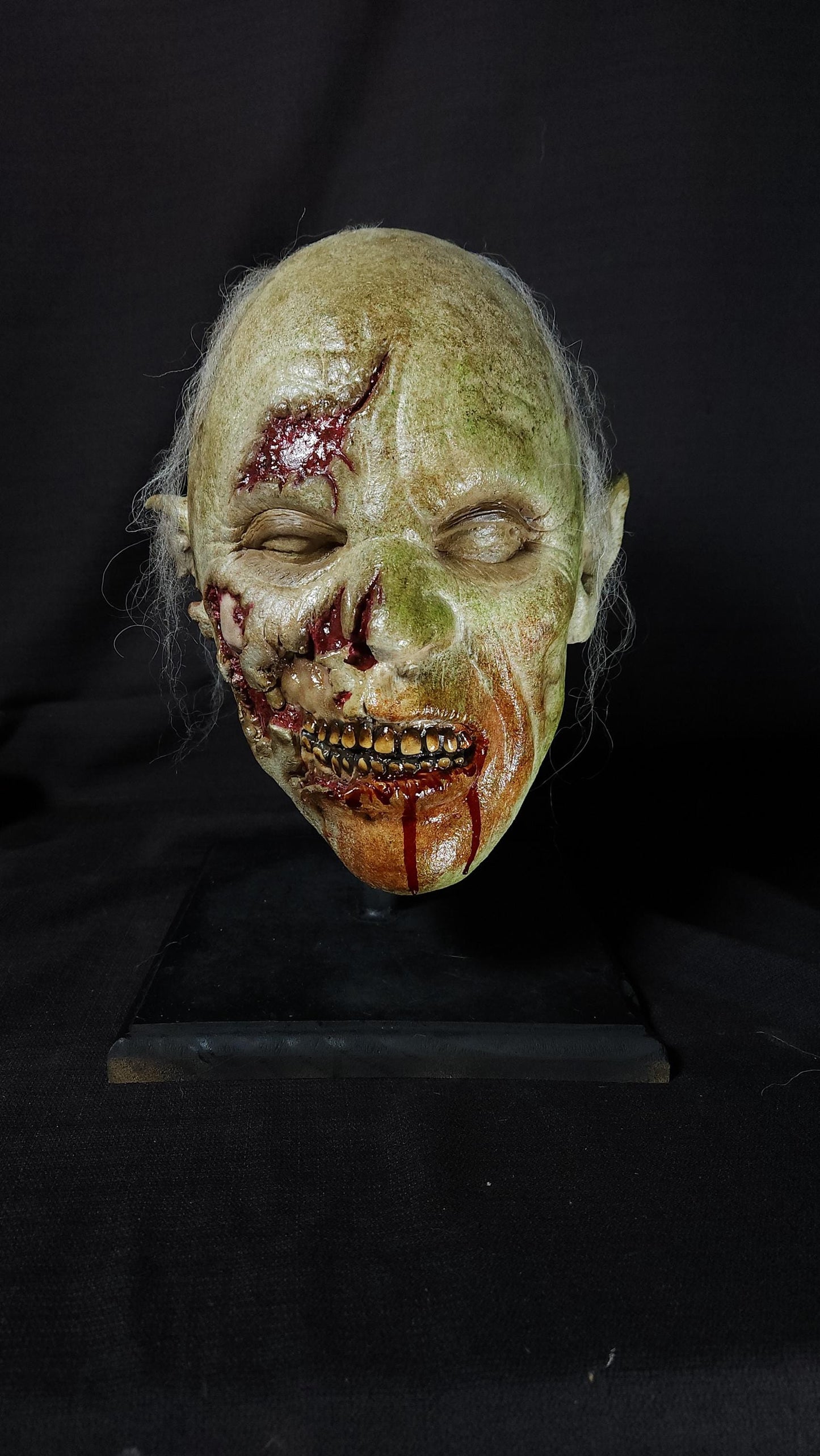 Infected Latex Halloween Zombie Prop Head or Children's Mask